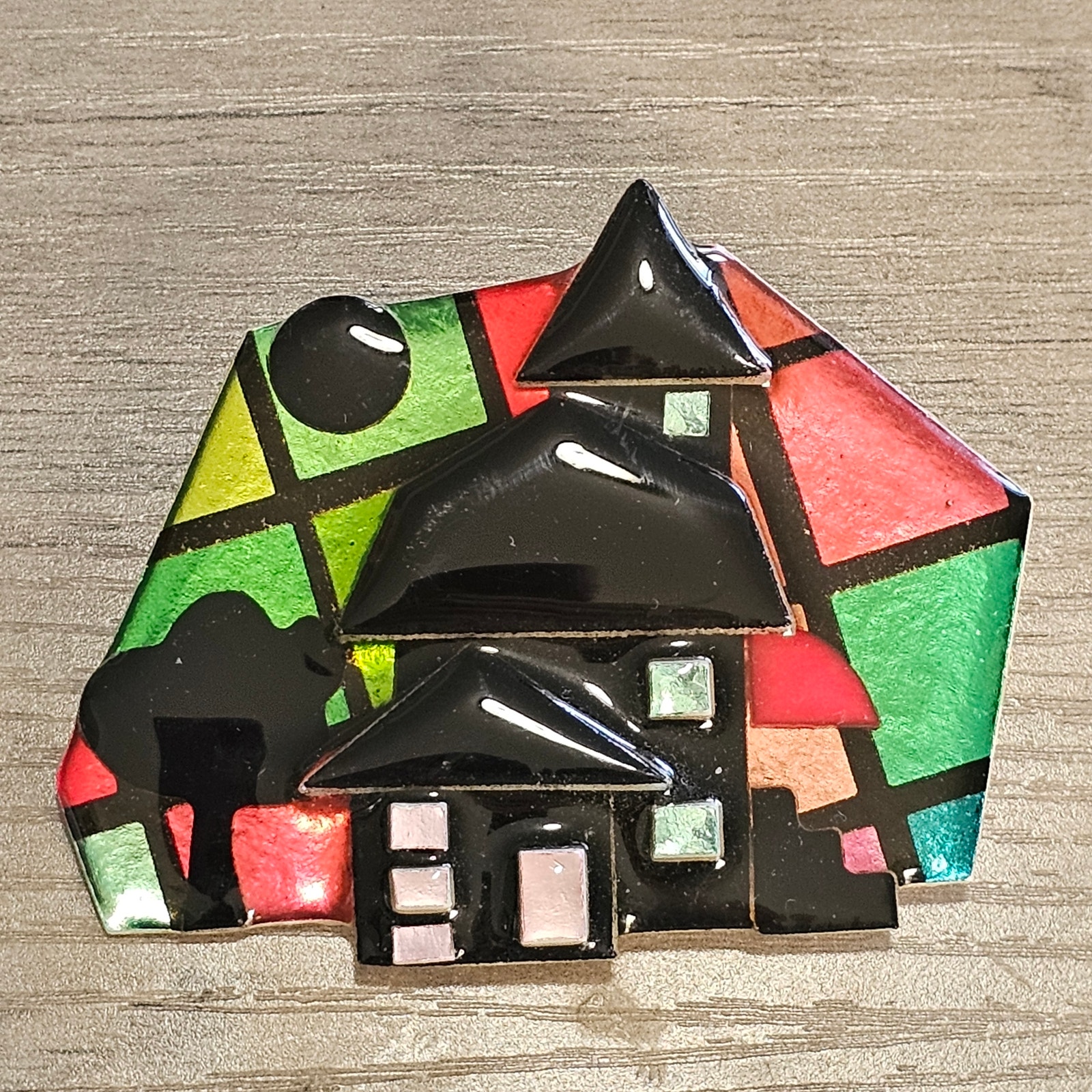 House Pins By Lucinda Spooky Black House With Colorful Background